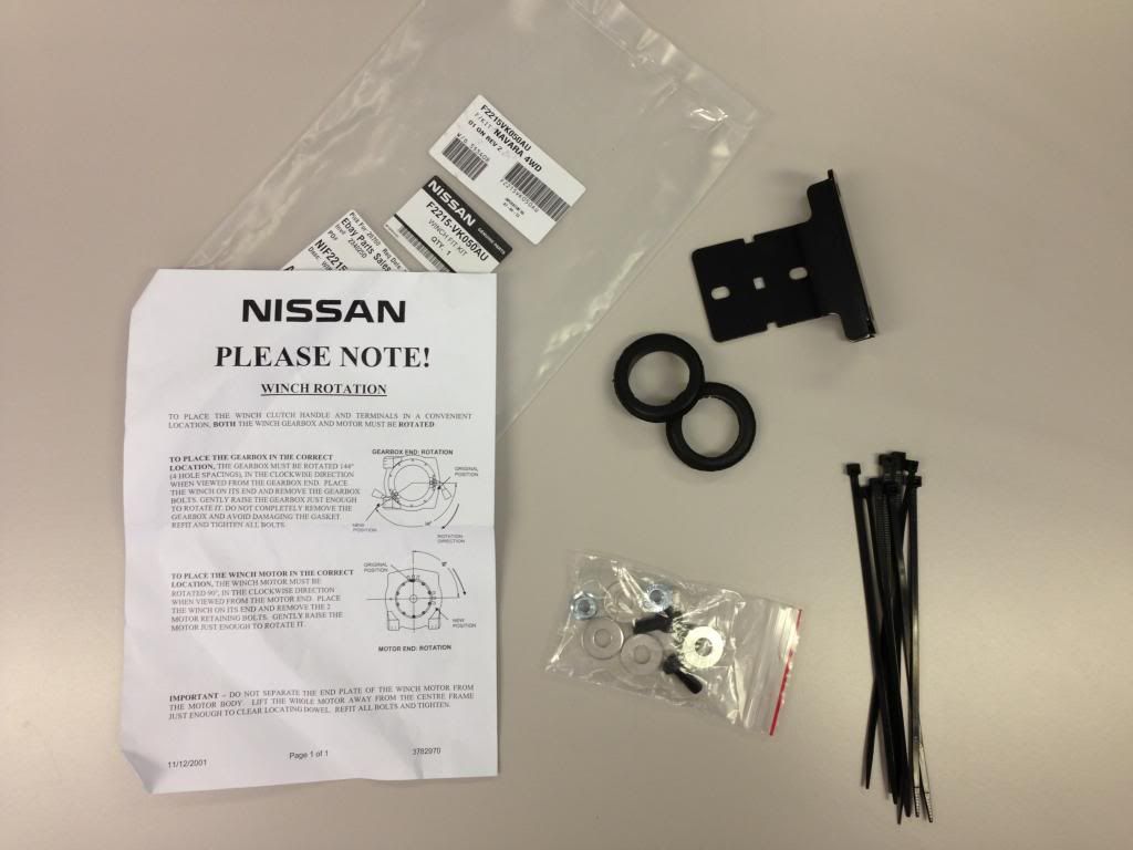 Nissan patrol winch mounting kit